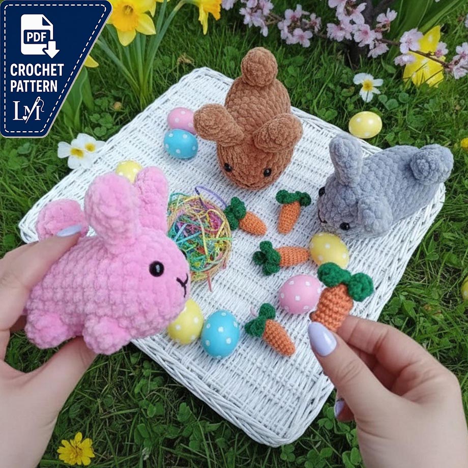 Chubby Bunny Crochet Pattern Projects for Plush Amigurumi 8